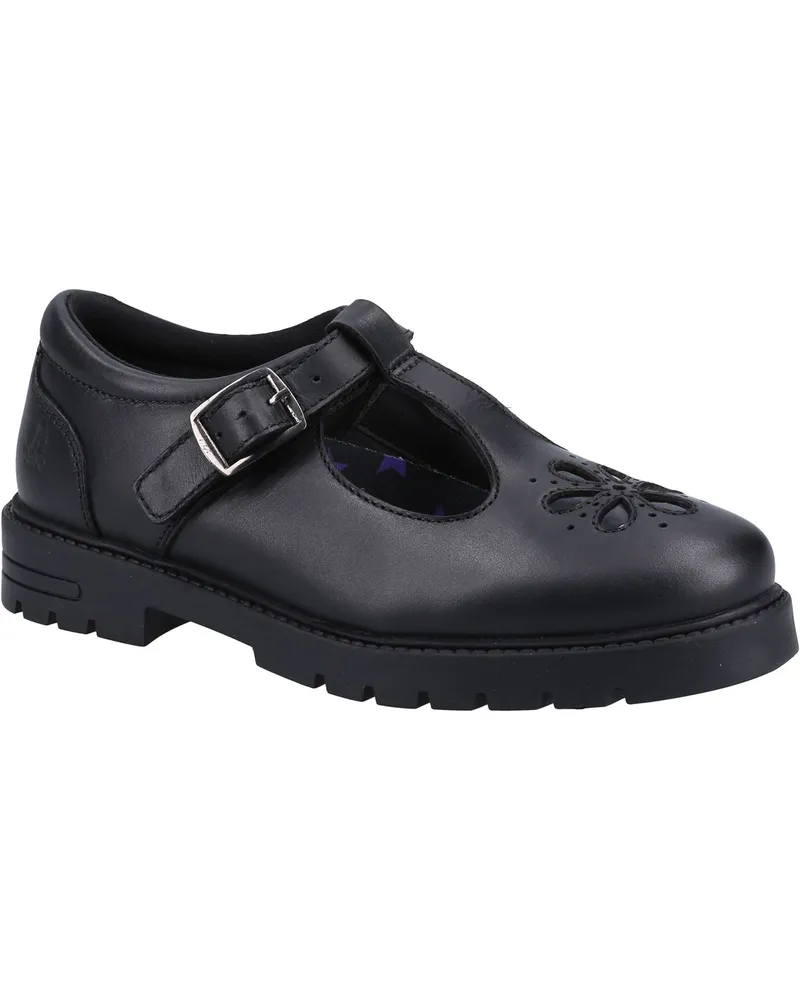 Hush Puppies Fiona JNR Mädchenschuhe Aus Schwarzem Leder Schwarz