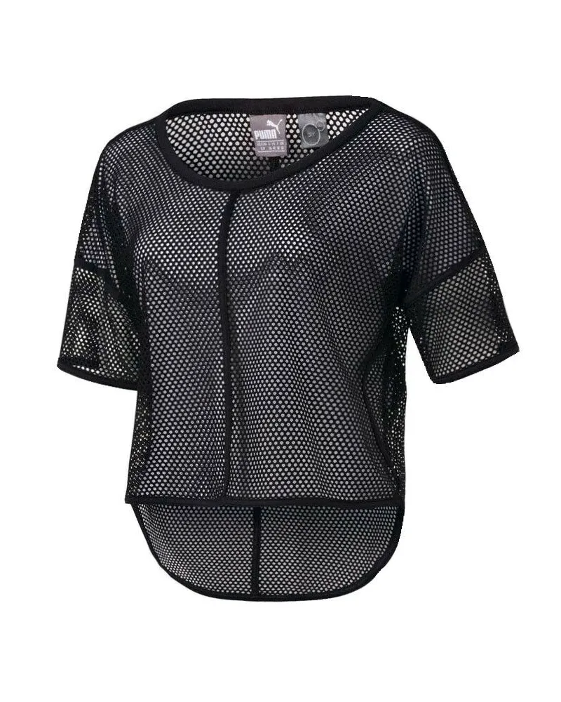 Puma Active Explosive Womens Mesh Top Drycell T-Shirt Schwarz 515965 01 UA89 Schwarz