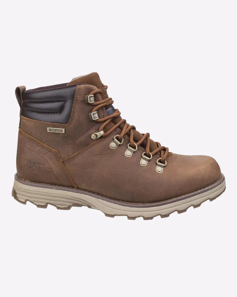 Caterpillar Footwear Herren Sire wasserdichte Arbeitsstiefel aus braunem Zuckerleder Braun