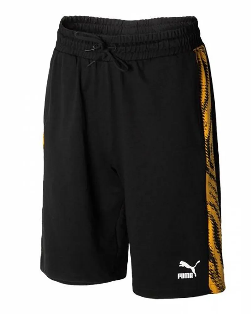 Puma Wild Pack Shorts Graphic Print Mens Casual Hant Schwarz 579509 01 Schwarz