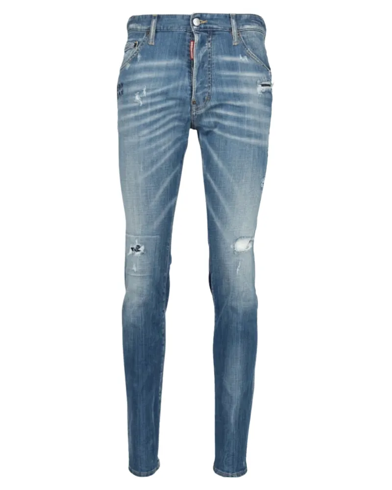 Dsquared2 Cool Guy Jeans, Verstärkte Jeans Mit Used-look, Blau Blau