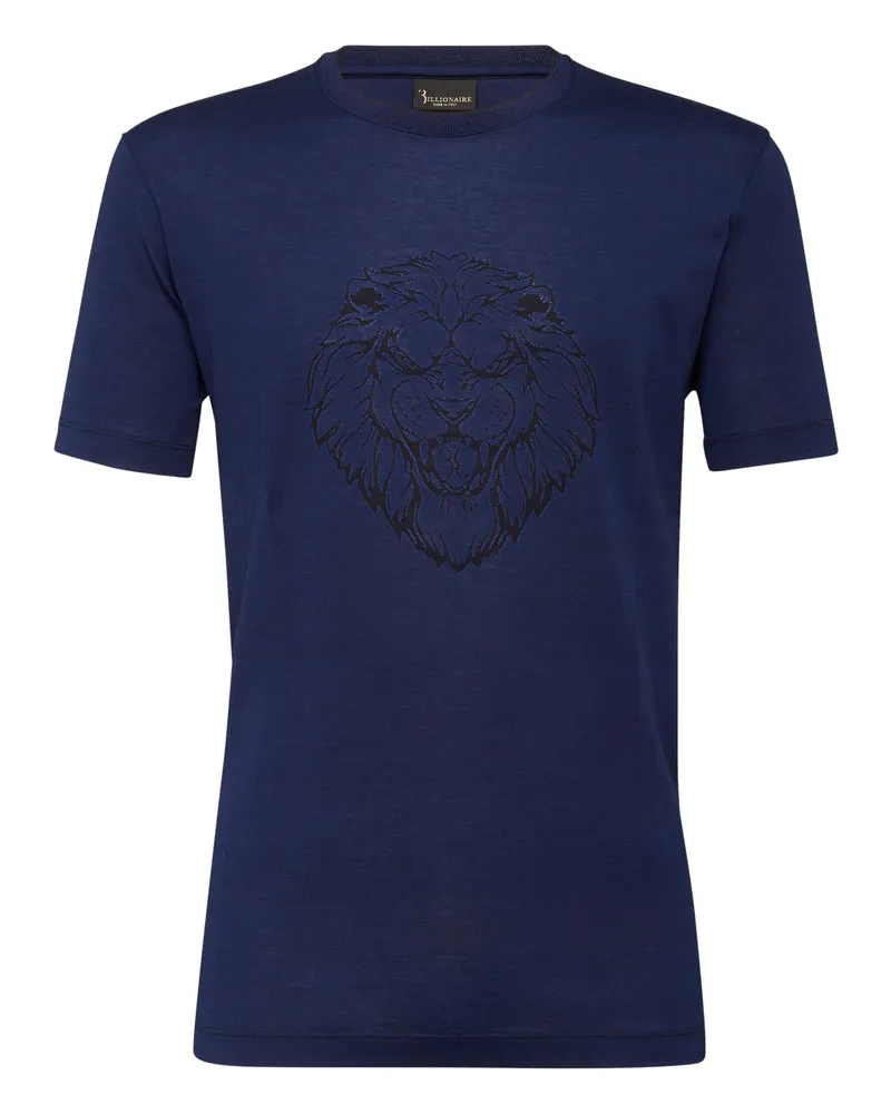 Billionaire T-Shirt Lion Dunkelblau