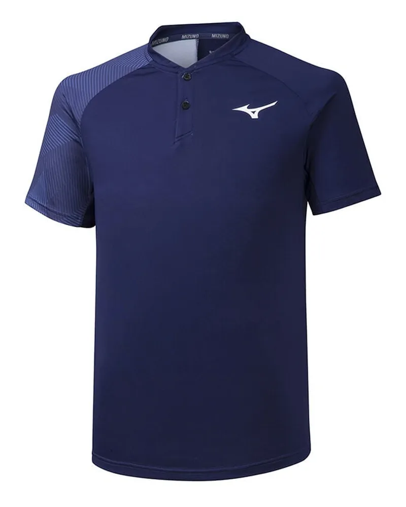 Mizuno Shadow Mens Navy Polo -Hemd Marineblau