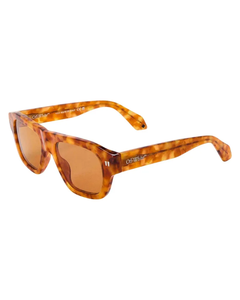 OFF-WHITE Off White - "Providence" Schildpatt-Sonnenbrille (Helles Havannabraun Orange