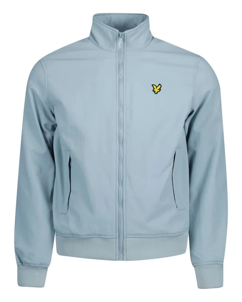Lyle & Scott Fleece-gefütterte blaue Away-Jacke mit Trichterkragen Blau