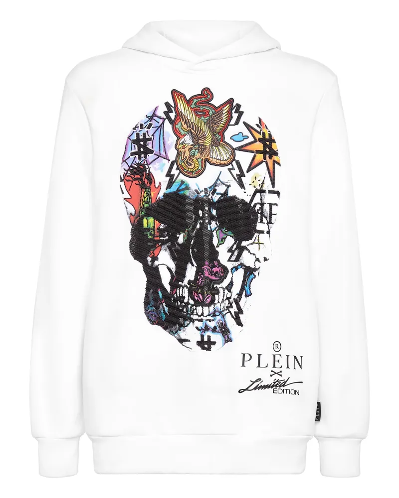 Philipp Plein Hoodie Tattoo Weiß