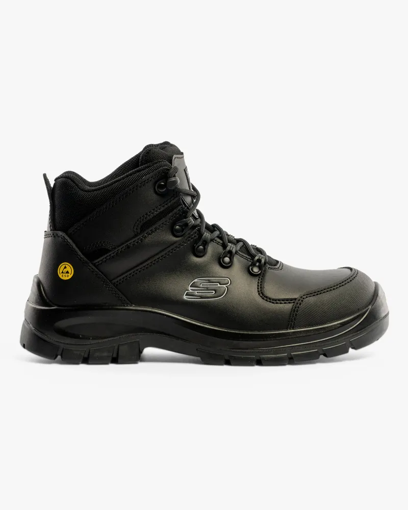 Skechers Work 200187EC/BLK Trophus Kilram Herren-Sicherheitsschuhe - Schwarz Schwarz