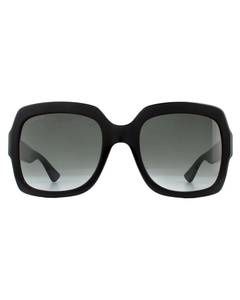 Gucci Square Womens Schwarz Grau Gradient Sonnenbrille GG0036SN Schwarz