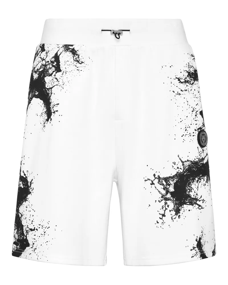 Philipp Plein Jogging-Shorts Splash Weiß