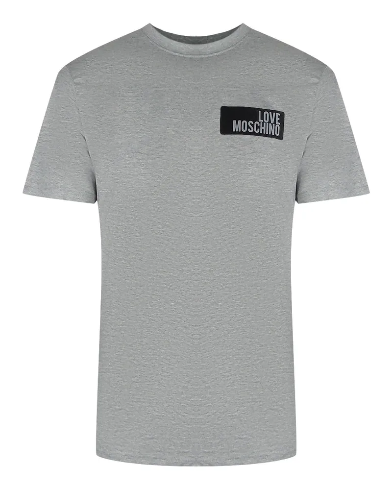 Moschino T-Shirt mit Blocklogo - Grau Grau