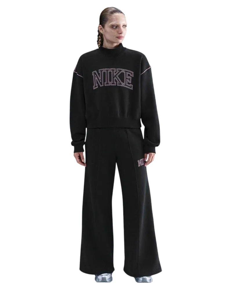Nike Phoenix Speed" Sweatshirt für Damen (Schwarz/Pink Schwarz