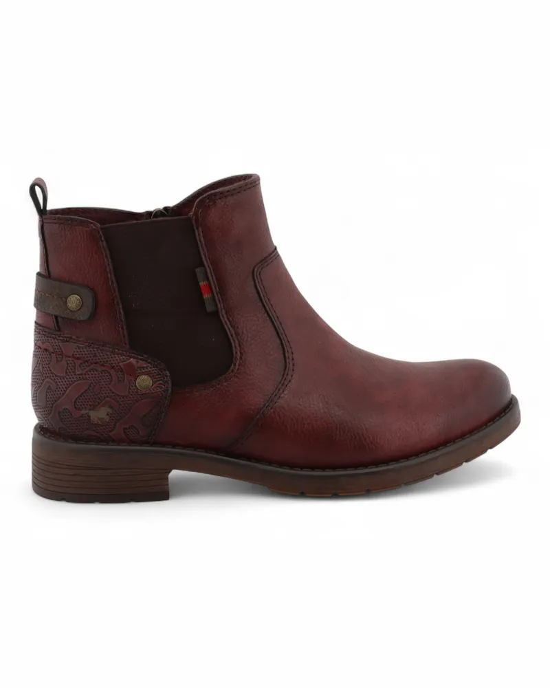 Mustang Damen Chelsea-Stiefeletten in Burgunderrot Bordeaux