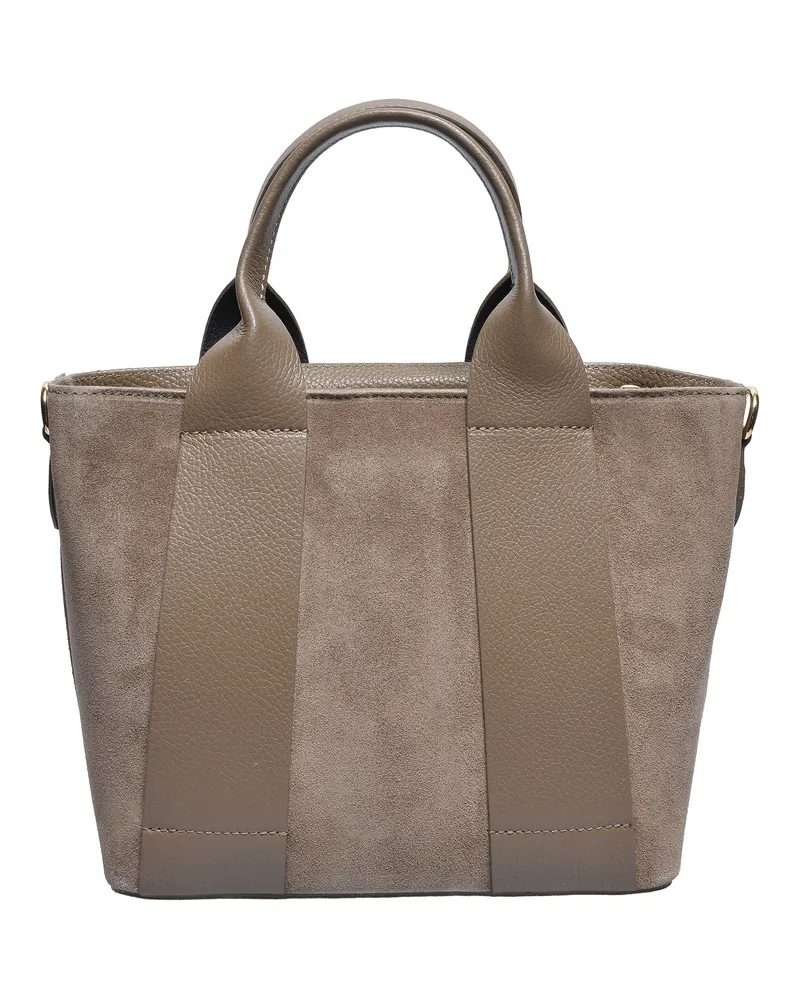 Luisa Vannini Beige Rindsledertasche Beige