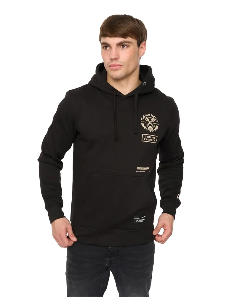 CrossHatch Moules" Kapuzenpullover für Herren (Schwarz Schwarz