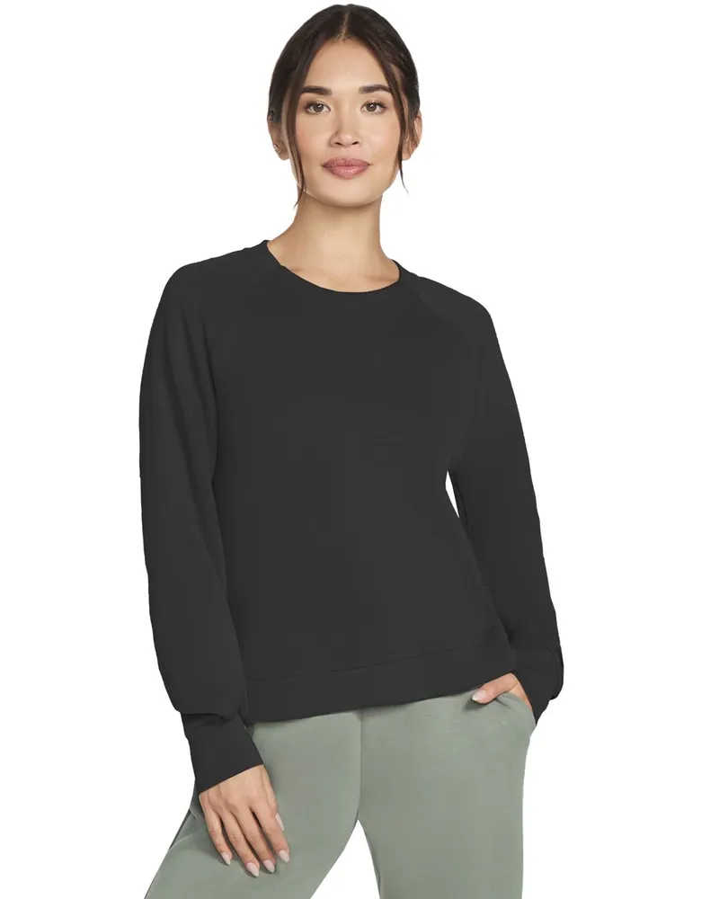 Skechers Performance Skechluxe Elevate Rundhals Damen Sweatshirt Schwarz Schwarz