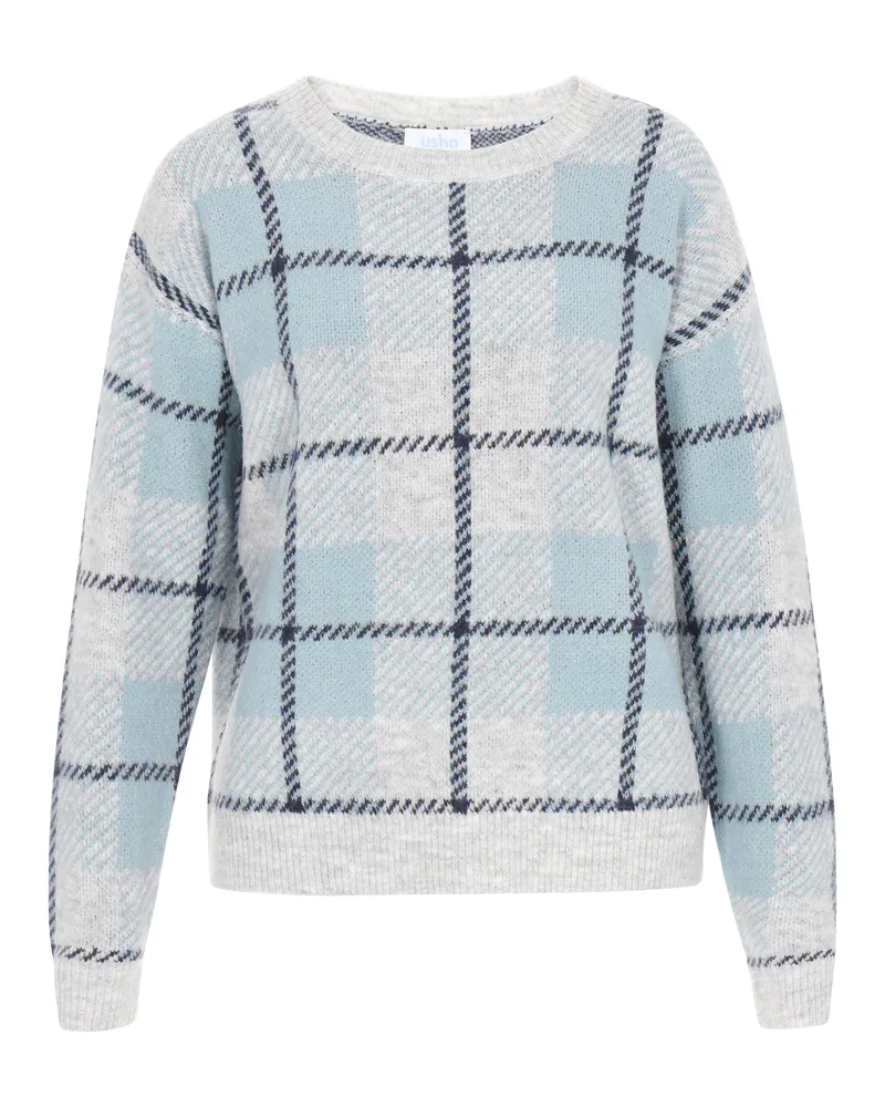 Usha Pullover Frauen hellgrau hellblau marineblau Hellgrau