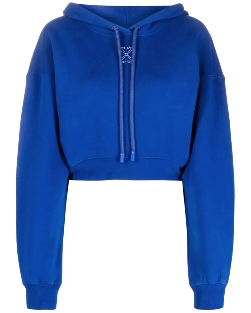 OFF-WHITE Embr Mini Arrow Crop Hoodie Blau Blau