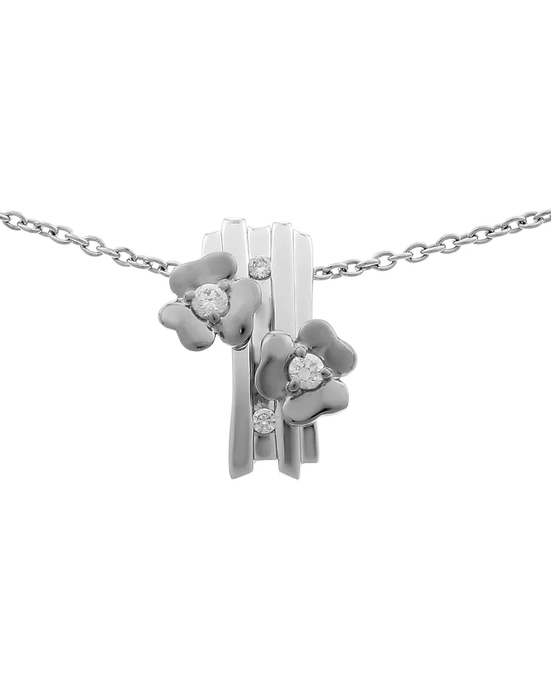 Orphelia Damen-Kette aus 925er Sterlingsilber mit Anhänger – Silber/Schwarz ZH-6039/2 Schwarz