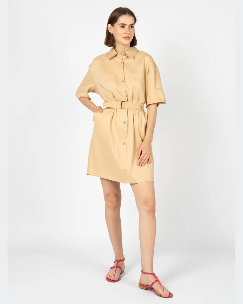 Silvian Heach Kleid Woman's Beige Beige