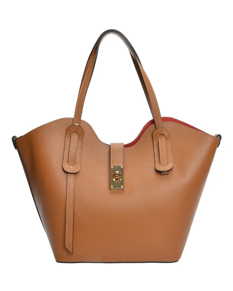 Isabella Rhea Braun Rindsledertasche Braun