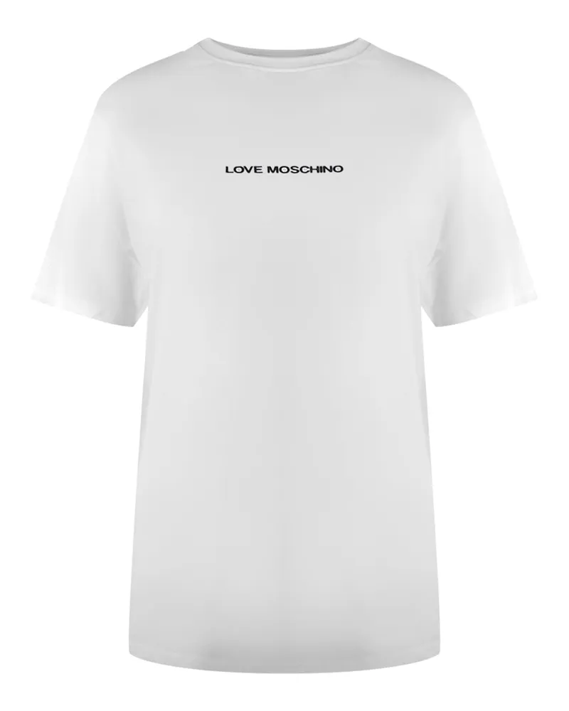 Moschino T-shirt Mit Auffälligem Logo (weiß Weiß