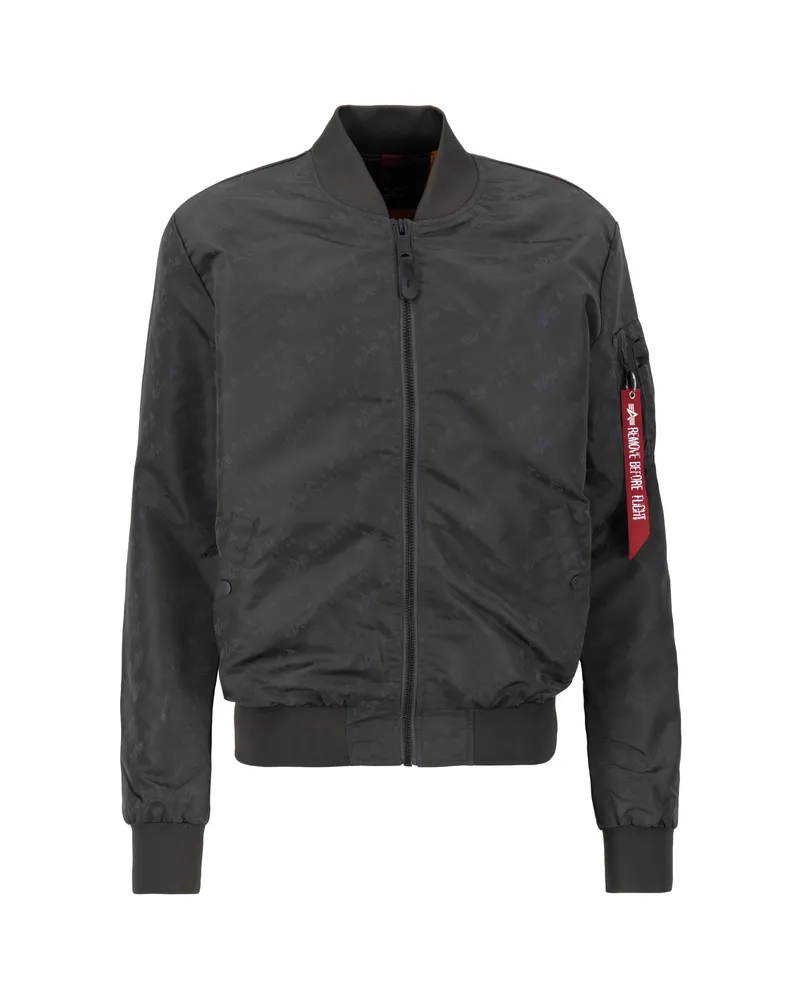 Alpha Industries MA-1 Light Weight Allover Print Rainbow Reflective Bomber Jacket Dunkelgrau