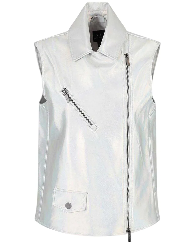 Armani Exchange Weste für Damen, Schimmer, Ärmellos (Bunt meliert Weiß