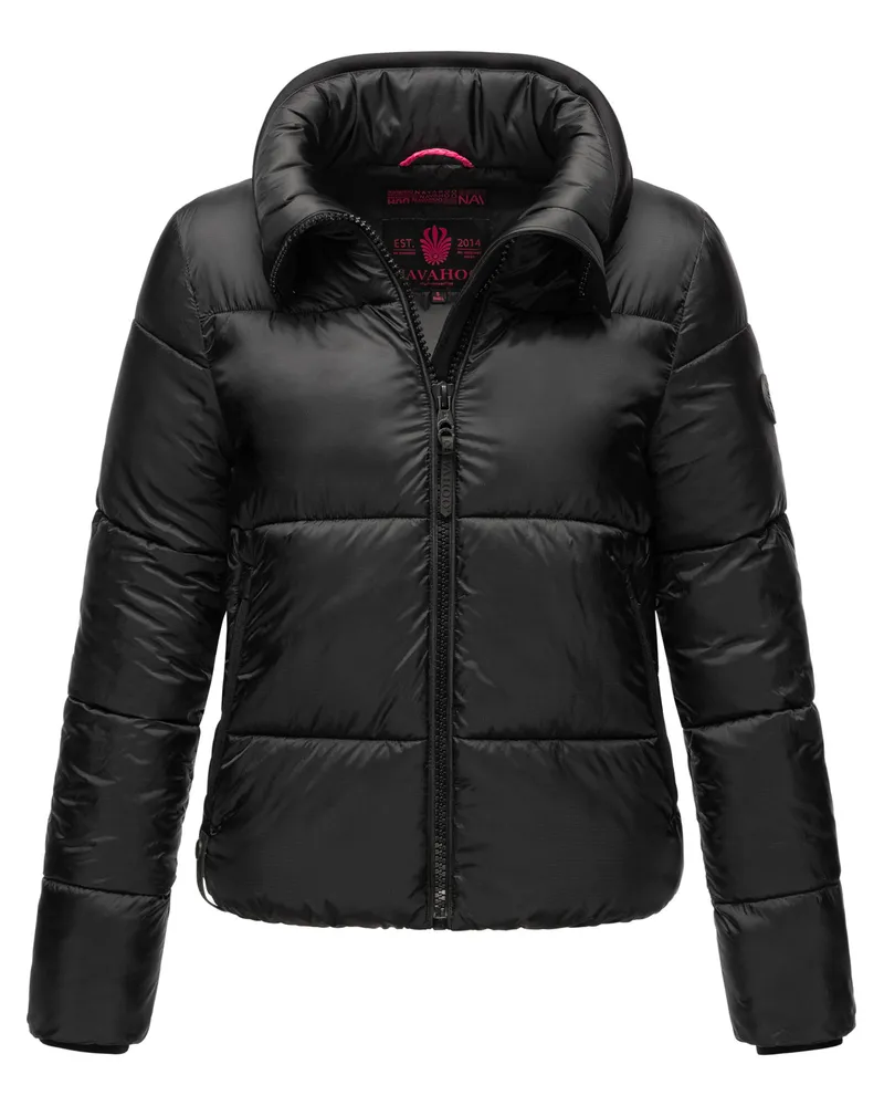 NAVAHOO Pufferjacke „Sternschnüppchen“ kurz und warm für Damen - Schwarz Schwarz