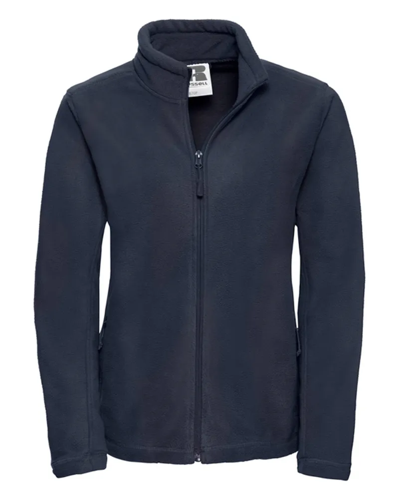 Russell Athletic Russell - Fleecejacke Durchgehender Reißverschluss für Damen - Für Außen (Dunkelblau Marineblau