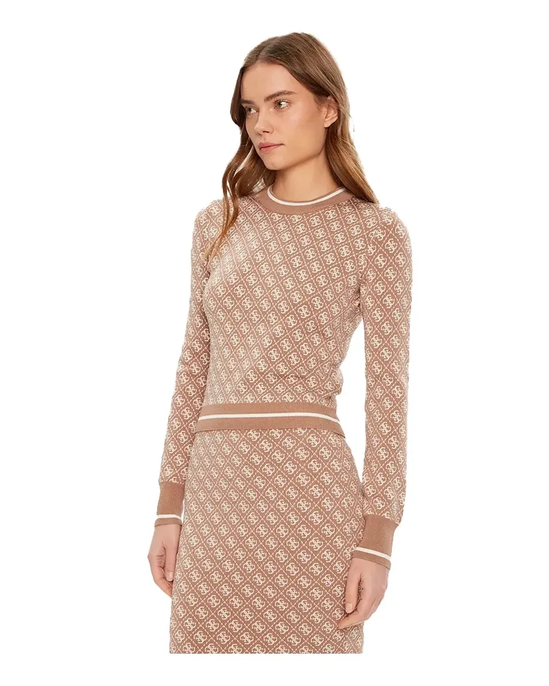 Guess Damen-Multi-G-Pullover Beige