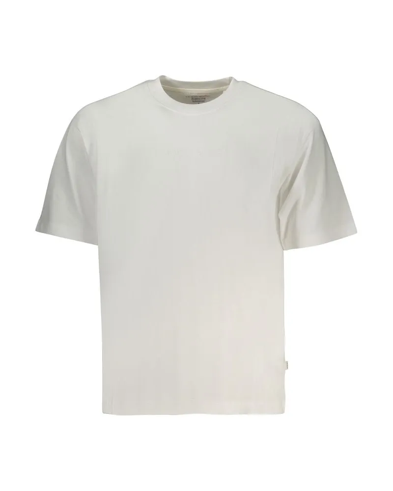 Guess Bianco Baumwoll Herren T-Shirt Weiß