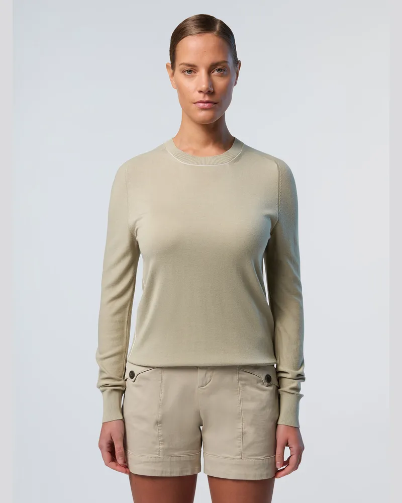 North Sails Pullover Aloe Vera mit Rundhalsausschnitt Beige
