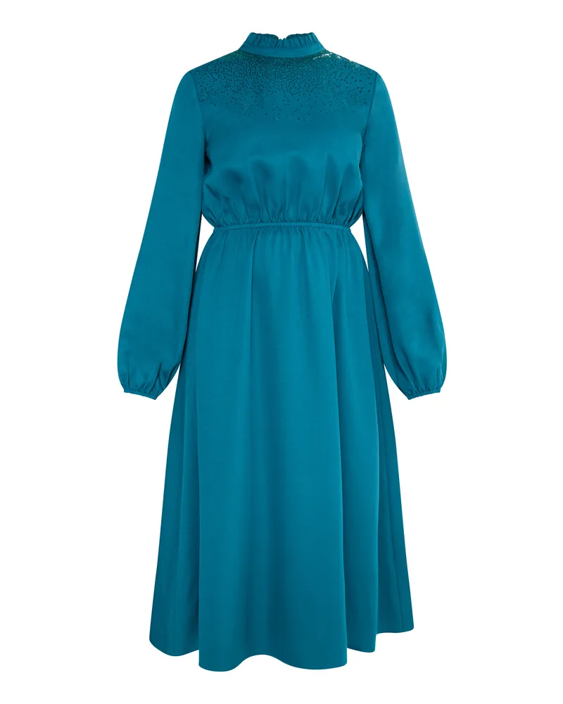 Usha Midikleid Damen blau/grün Türkis