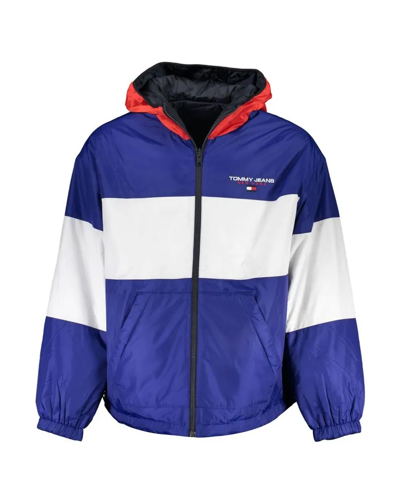 Tommy Hilfiger Farbblockjacke mit Kapuze Dm0dm10625 Blau