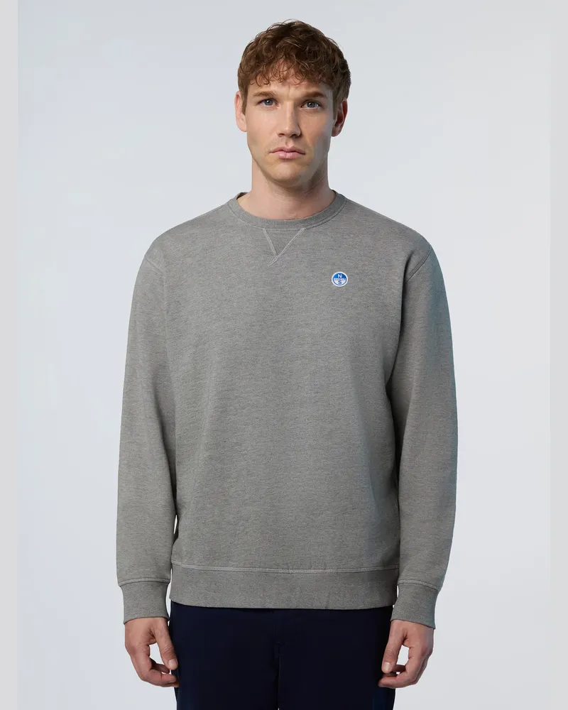 North Sails Sweatshirt Mit North Sails Aufnäher Grau