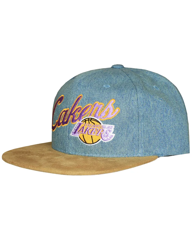 Mitchell & Ness NBA Los Angeles Lakers Schriftzug Cap Blau