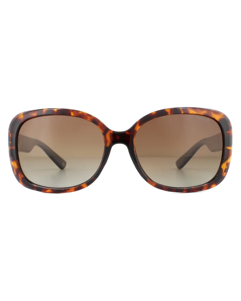 Polaroid Butterfly Womens Havanna Braun Gradient Polarisierte Sonnenbrille Braun