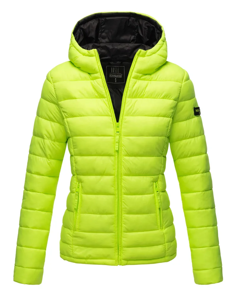Marikoo Damen Steppjacke Lucy mit Kapuze & leichtem Futter Grün