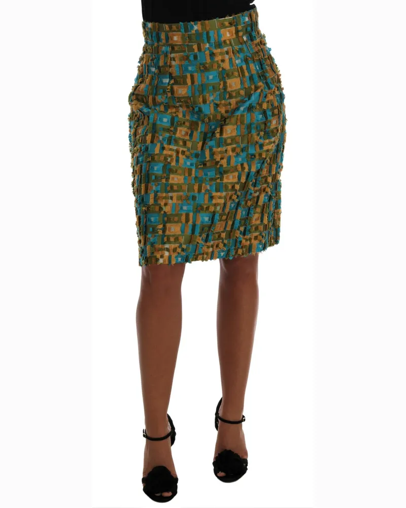 Dolce & Gabbana Jupe fourreau droite en jacquard multicolore  pour femme Mehrfarbig