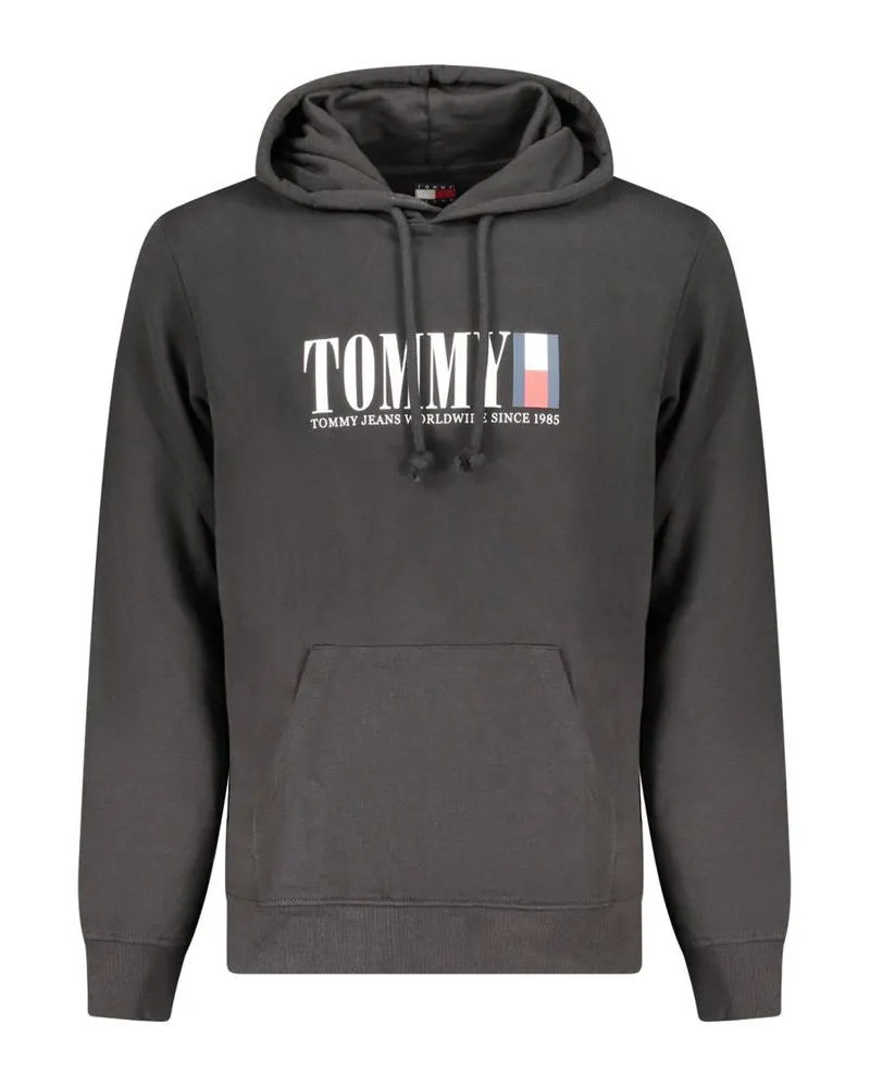 Tommy Hilfiger Schwarzer Baumwoll-Herren-Hoodie Schwarz