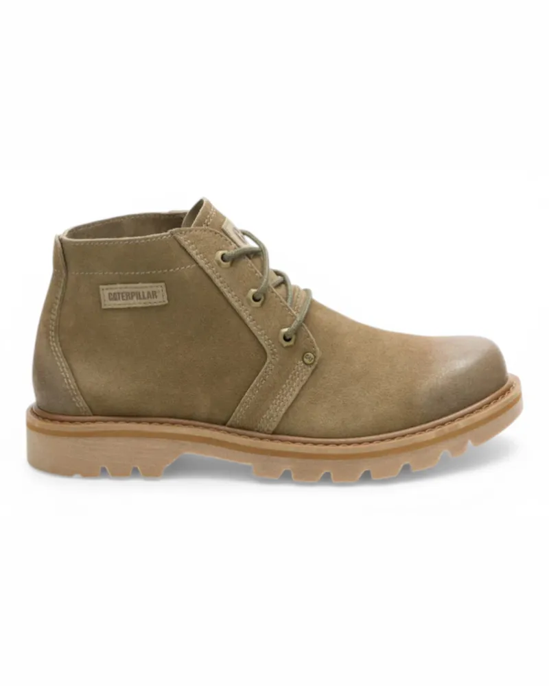 Caterpillar Footwear CAT () Taupebraune Wanderstiefel aus Leder, mittelhoch geschnitten, Chukka-Stil - Grader Taupe