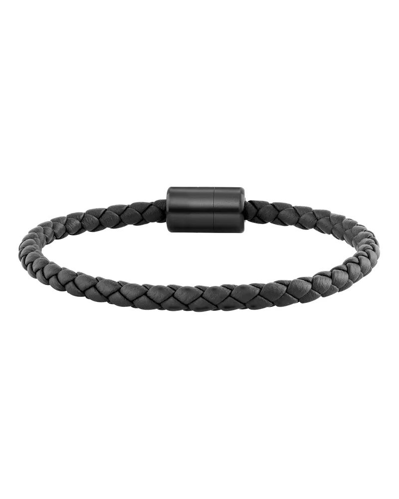 cai Armband Leder olivenblattgegerbt schwarz Schwarz