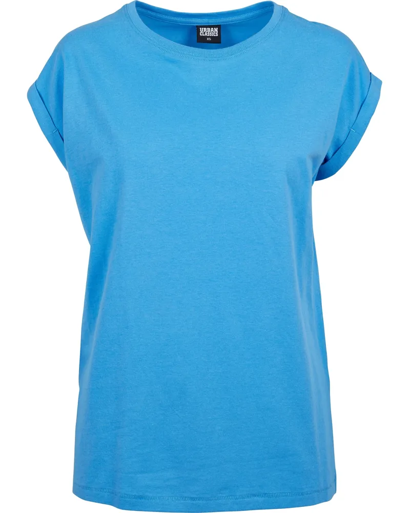 Urban Classics T-Shirt Überschnittene Schulter für Damen (Blau Blau