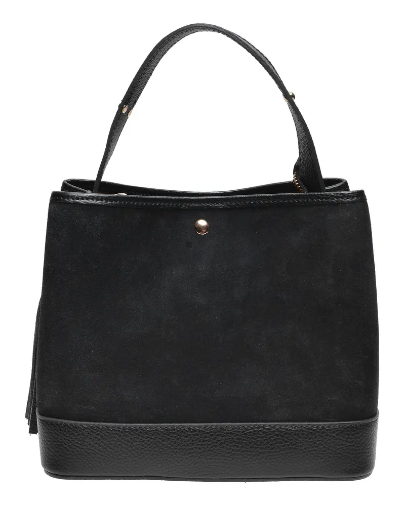 Isabella Rhea SCHWARZ Rindsledertasche Schwarz