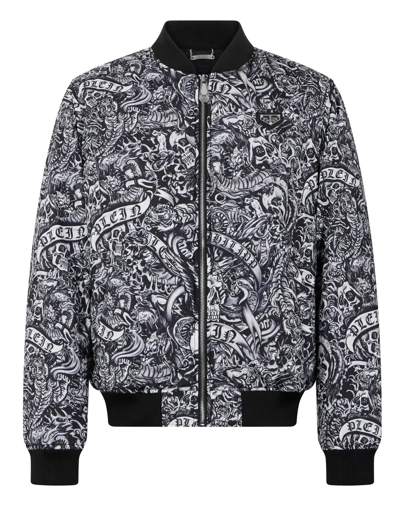 Philipp Plein Bomberjacke "Tattoo" - Schwarz Schwarz