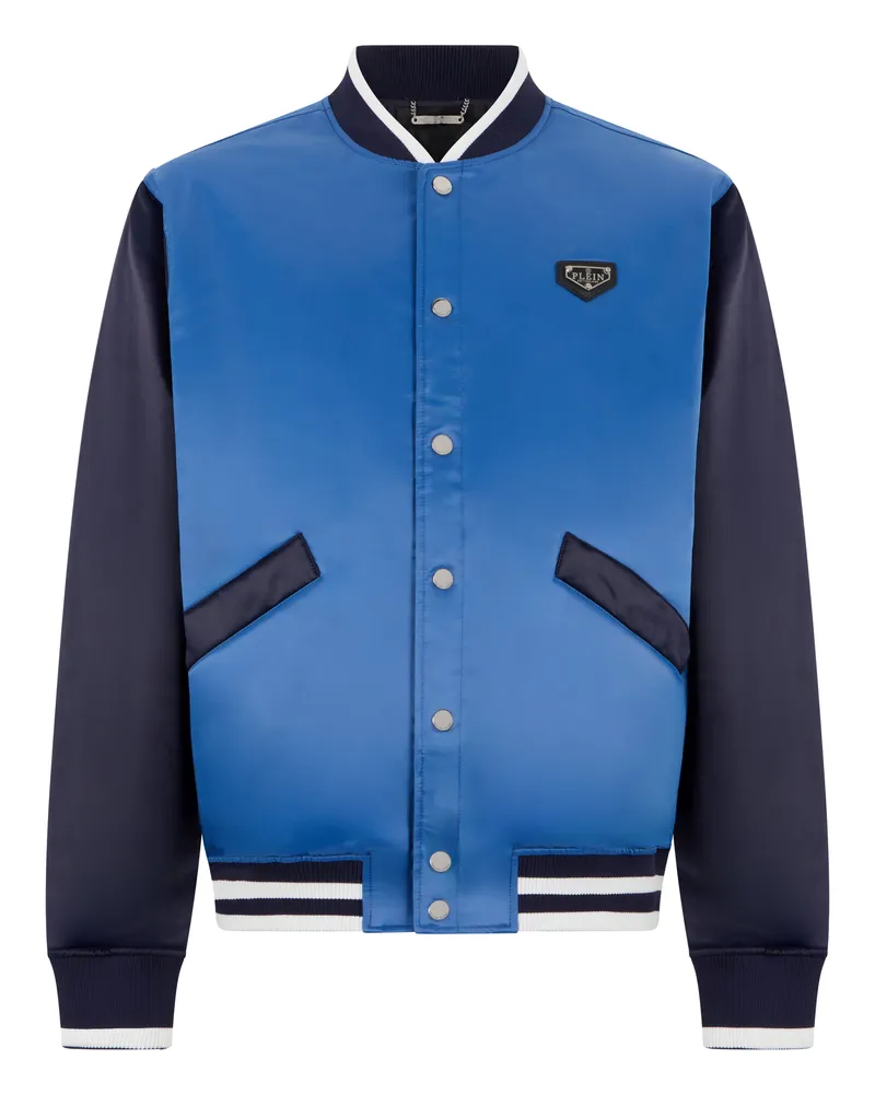 Philipp Plein Bomberjacke Logo Blau