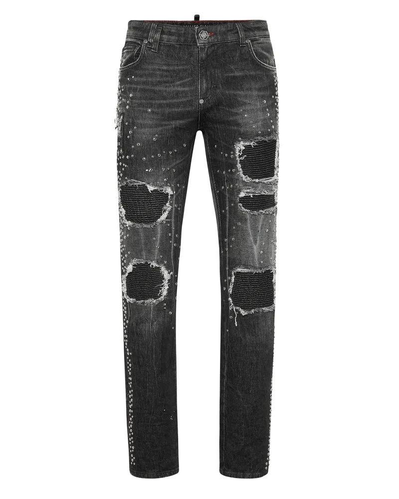 Philipp Plein Jeans Slim Fit Grau