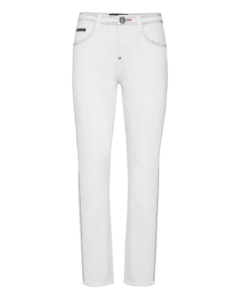Philipp Plein Jeans im Boyfriend-Schnitt - Weiß Weiß