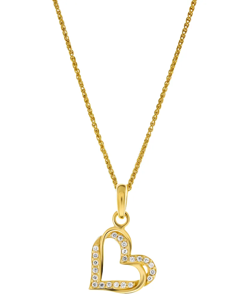 Orphelia Cecilia' Damen-Anhänger aus 925er Sterlingsilber mit Kette – Gold ZH-7584/G Gold