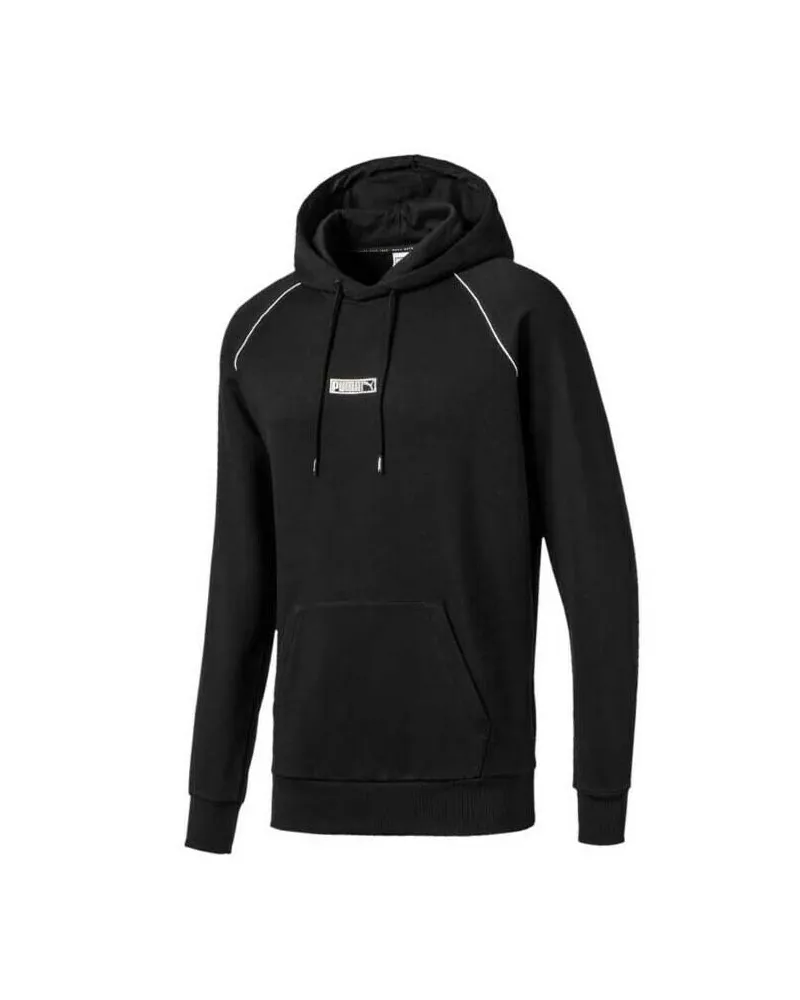 Puma Classic Logo No2 Hoodie Pullover Sweatshirt Jumper Black Herren 595251 01 Schwarz